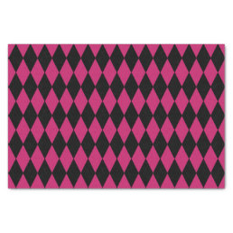 Custom Harlequin Pink/Black Diamond Tissue Paper