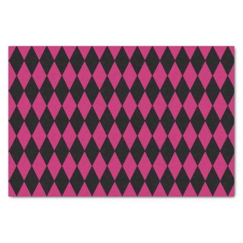 Custom Harlequin PinkBlack Diamond Tissue Paper