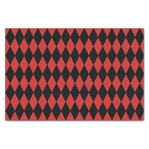 Custom Harlequin RedBlack Diamond Tissue Paper