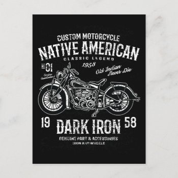 Custom Harley Indian Motorcycle Classic Legend Postcard by robby1982 at Zazzle