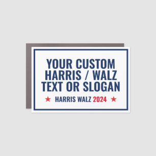 Custom Harris Walz 2024 Campaign Slogan Car Magnet