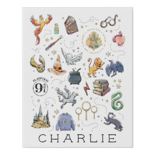 Custom   HARRY POTTER™ Icons Faux Canvas Print