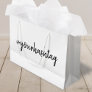 Custom Hashtag | Modern Minimalist Stylish Simple Large Gift Bag