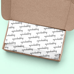 Custom Hashtag | Modern Minimalist Stylish  Tissue Paper
