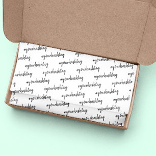 Custom Hashtag Modern Minimalist Stylish Tissue Paper