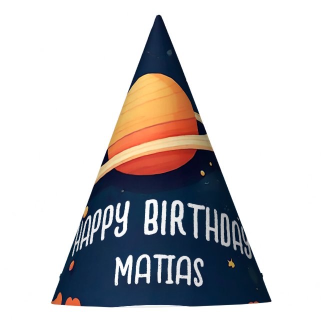 Custom Hatter Birthday Party Hat (Front)