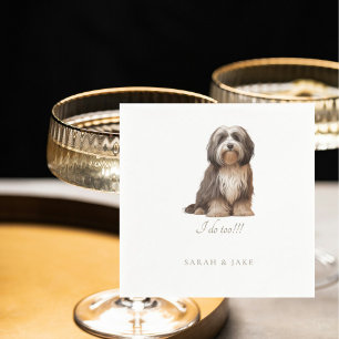 Custom Havanese Pet Wedding Napkins