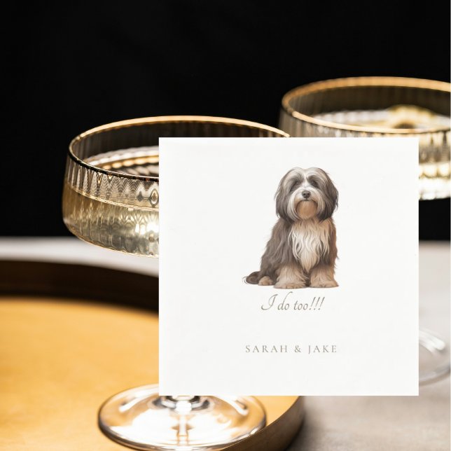 Custom Havanese Pet Wedding Napkins (Creator Uploaded)