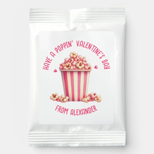 Custom Have a Popping Valentine's Day Popcorn  Hot Chocolate Drink Mix (Front)