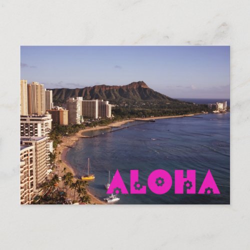 Custom Hawaiian Vacation Photo Postcard