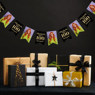 Custom Head Funny Face Personalized Birthday Photo Bunting Flags