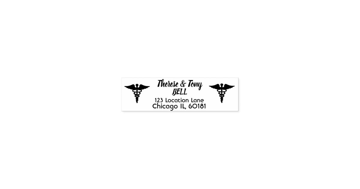 Custom Healthcare Address Rubber Stamp Self Ink | Zazzle.com