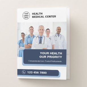 Custom Healthcare Professional Logo Pocket Folder