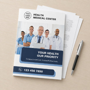 Custom Healthcare Professional Logo Pocket Folder