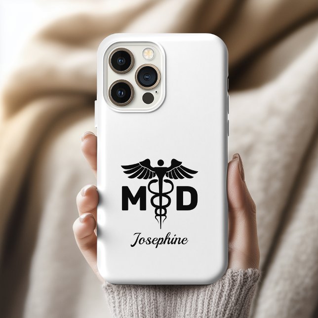 Custom Healthcare Worker Phone Case, Doctor Gift iPhone Case (custom doctor md phone case gift, medical graduation phone case gift, gift for doctor phone case)
