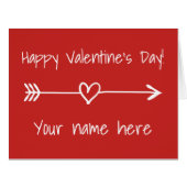 Custom heart arrow Happy Valentine's Day large (Front Horizontal)