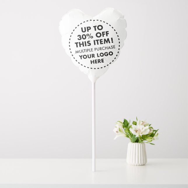Custom Heart Balloon - 30% OFF Bulk Buy Discount (In Situ)