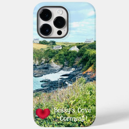 Custom Heart Bessys Cove Penzance Cornwall Photo Case_Mate iPhone 14 Pro Max Case