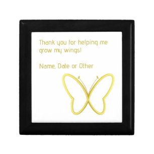 Custom Heart Butterfly Wooden Jewelry Keepsake Box