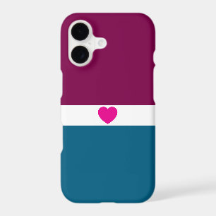 Custom Heart Color Block Phone Case – iPhone 17