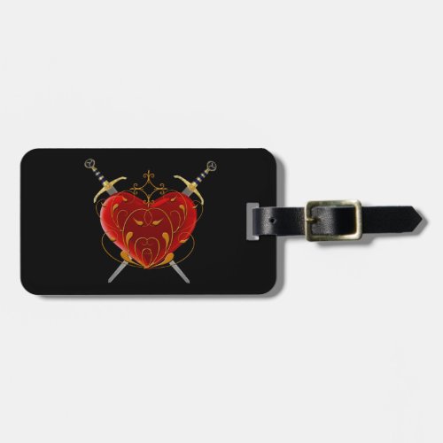 Custom Heart  Daggers Luggage Tag