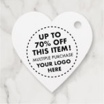 Custom Heart Favor Tags 70% OFF Bulk Buy Discount