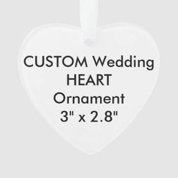 Custom Heart Hanging Ornament Decoration by PersonaliseMyWedding at Zazzle