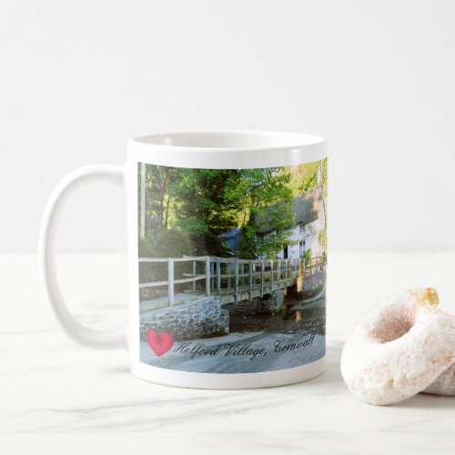 Custom Heart Helford Village Bridge Cornwall Photo Coffee Mug