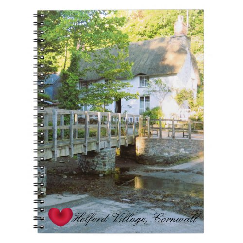 Custom Heart Helford Village Bridge Cornwall Photo Notebook