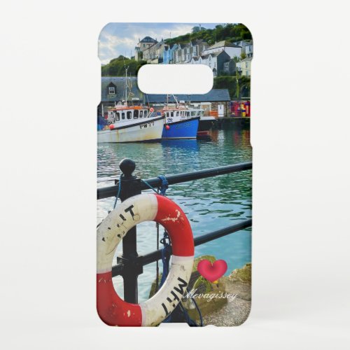 Custom Heart Mevagissey Harbor Lifebuoy Cornwall Samsung Galaxy S10E Case