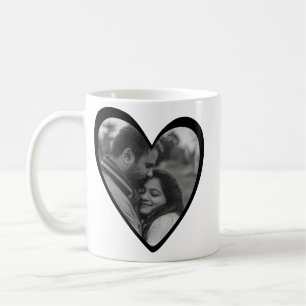 Custom Heart Mug Holiday  Gift - Photo and Message