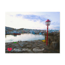 Custom Heart Newlyn Harbor at Dusk Cornwall Photo