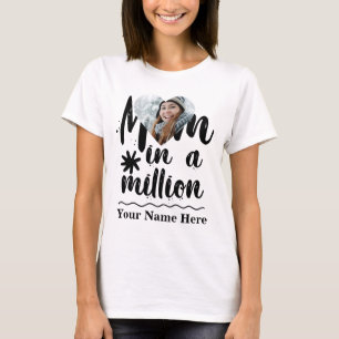 Custom heart photo mom in a million typography T-Shirt