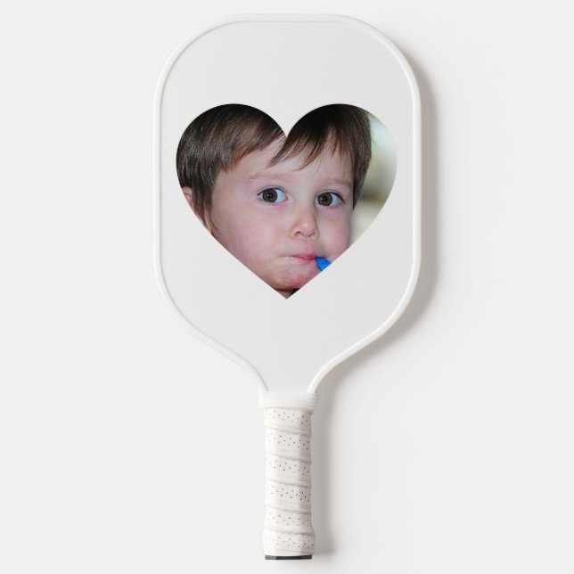 Custom HEART Photo Pickleball Paddle (Front)