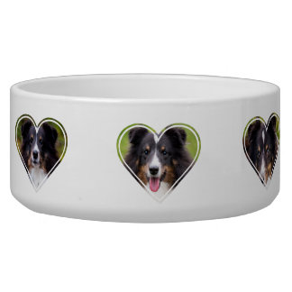 Custom Heart Shape Pet Photo Templates Bowl