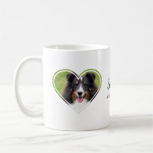 Custom Heart Shape Pet Photos & Personalized Text Coffee Mug