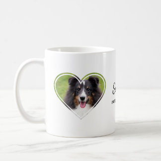 Custom Heart Shape Pet Photos &amp; Personalized Text Coffee Mug