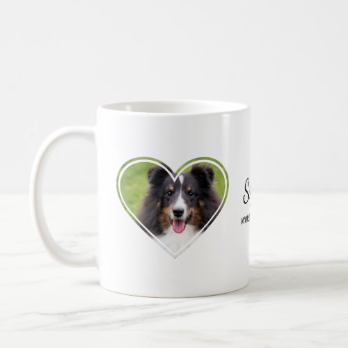 Custom Heart Shape Pet Photos  Personalized Text Coffee Mug
