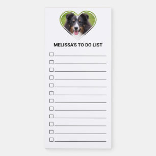 Custom Heart Shape Photo - To Do List Magnetic Notepad