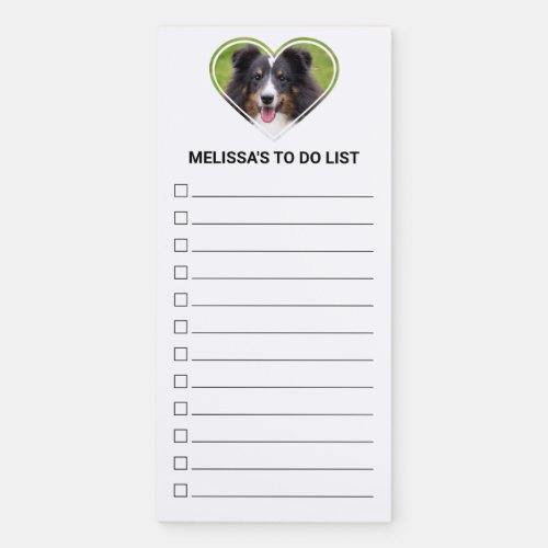 Custom Heart Shape Photo _ To Do List Magnetic Notepad