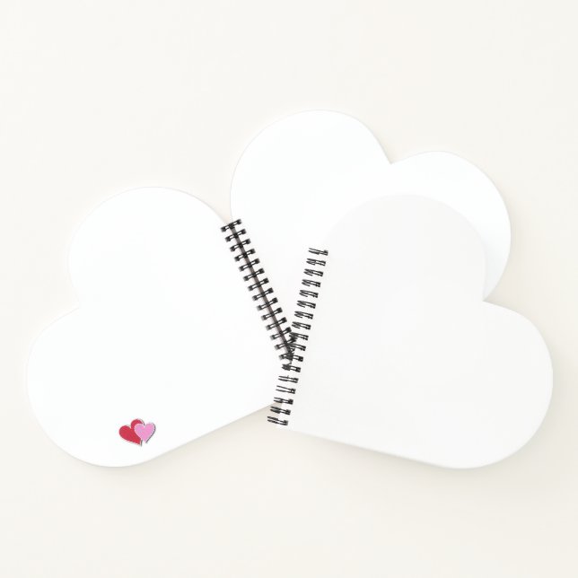 Custom Heart Shaped Spiral Bound Notebook (Inside)