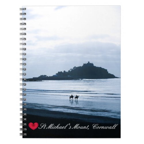 Custom Heart St Michaels Mount Cornwall  Horses Notebook