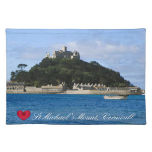Custom Heart St Michaels Mount Cornwall Photo Cloth Placemat