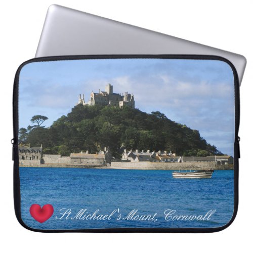 Custom Heart St Michaels Mount Cornwall Photo Laptop Sleeve