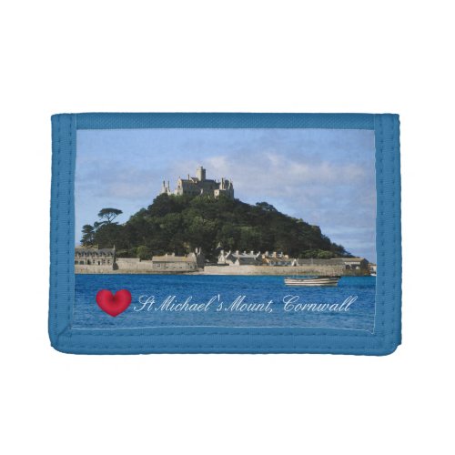 Custom Heart St Michaels Mount Cornwall Photo Trifold Wallet