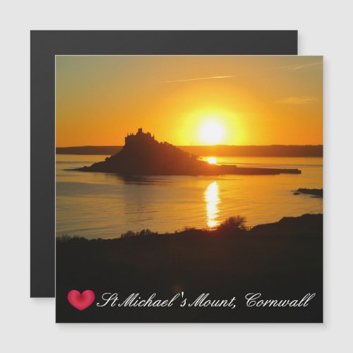 Custom Heart St Michaels Mount Cornwall Sunset