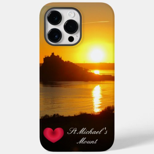 Custom Heart St Michaels Mount Cornwall Sunset Case_Mate iPhone 14 Pro Max Case