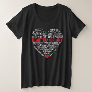 Custom Heart Transplant Donor Recognition Plus Siz Size T-Shirt