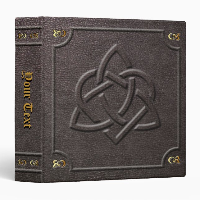 Custom Heart Triquetra Book of Shadows Binder (Front/Spine)