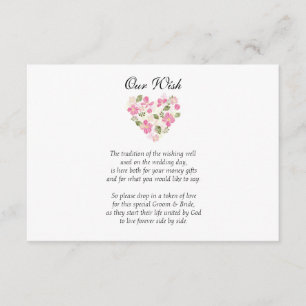 Custom Heart Wedding Wishing Well Invitation